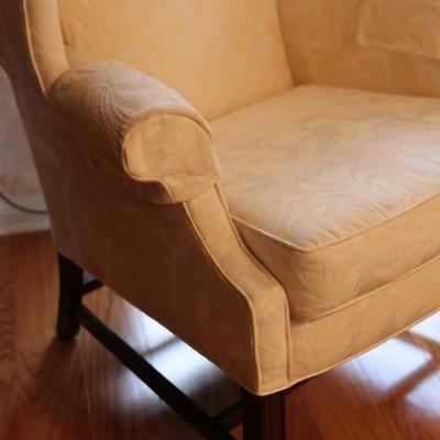 American Masterpiece Wing Back Chair w/ Ottoman (See Description)