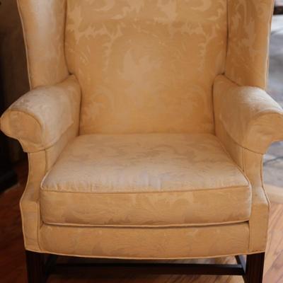American Masterpiece Wing Back Chair w/ Ottoman (See Description)