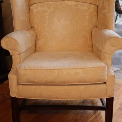 American Masterpiece Wing Back Chair w/ Ottoman (See Description)