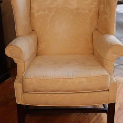 American Masterpiece Wing Back Chair w/ Ottoman (See Description)