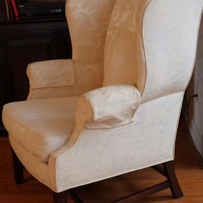 American Masterpiece Wing Back Chair w/ Ottoman (See Description)