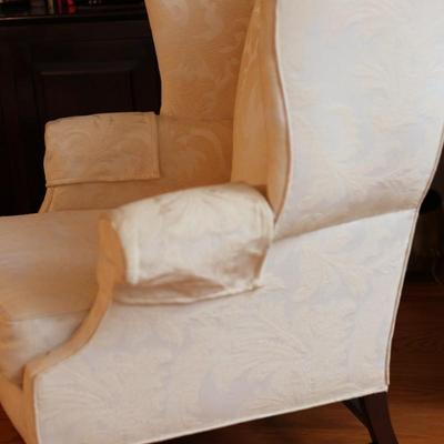 American Masterpiece Wing Back Chair w/ Ottoman (See Description)