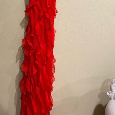 Red ruffle dress by Rat and Boa - size XXS