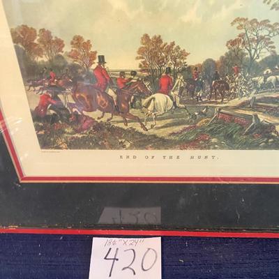 Vintage Fox Hunting Picture