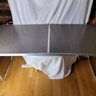 Vintage foldable chrome and laminate table