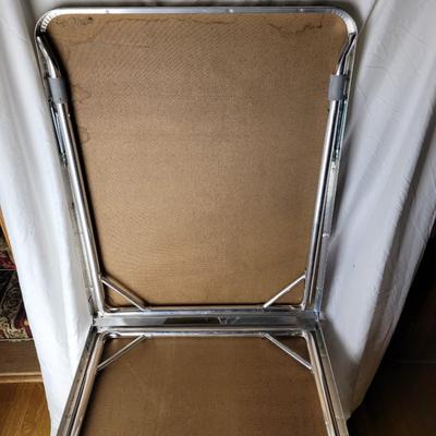 Vintage foldable chrome and laminate table