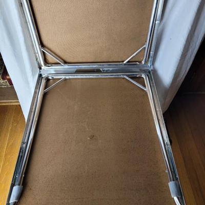 Vintage foldable chrome and laminate table