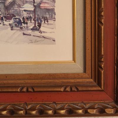 Signed Framed Print of Moulin Rouge in Paris