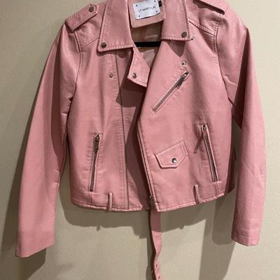 Ly Varey Lin faux leather motorcycle jacket- size Small