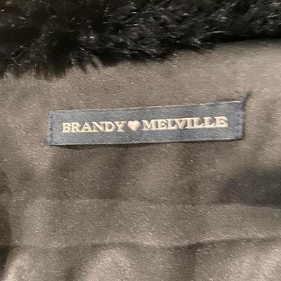Black faux fur coat by Brandy Melville - one size
