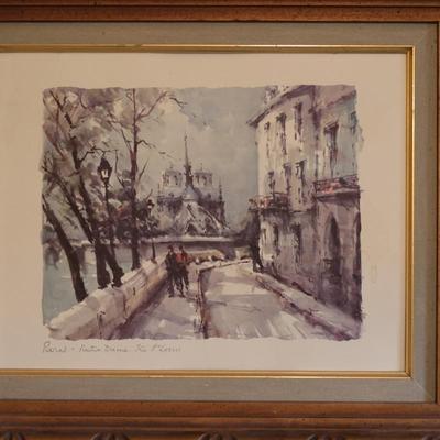 Framed Scene of Paris Notre Dame