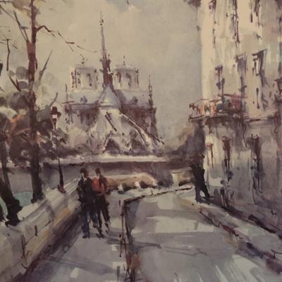 Framed Scene of Paris Notre Dame