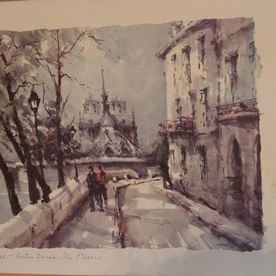 Framed Scene of Paris Notre Dame