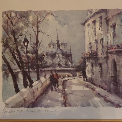 Framed Scene of Paris Notre Dame