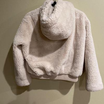 Zara faux fur hooded jacket. Small