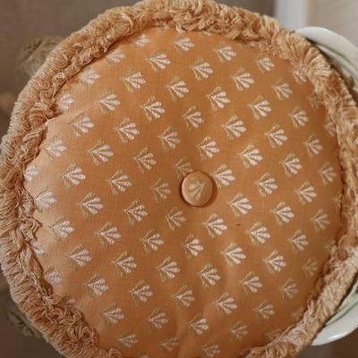 Vintage Rose Pattern Cast Iron Chair