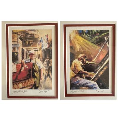 SIGNED Jazz & Lucky Dog New Orleans Framed Prints (2)