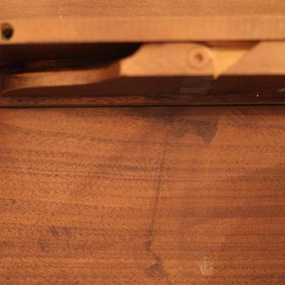 Baker Furniture Queen Anne Solid Walnut Petite Drop Leaf Tea Table