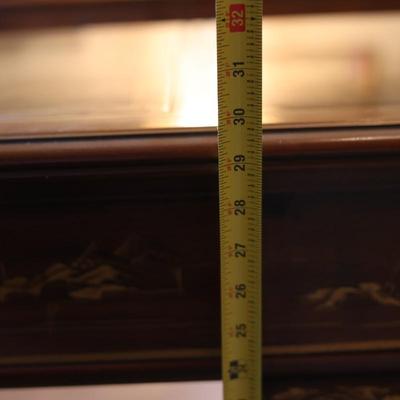 DREXEL Solid Wood Desk Painted Details Leather Top