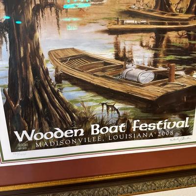 Signed & Numbered Madisonville Boat Festival Framed Print