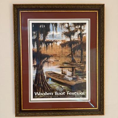 Signed & Numbered Madisonville Boat Festival Framed Print