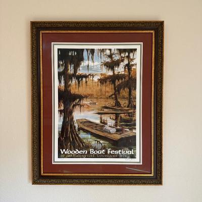 Signed & Numbered Madisonville Boat Festival Framed Print