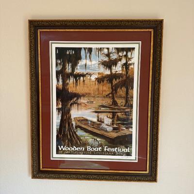 Signed & Numbered Madisonville Boat Festival Framed Print