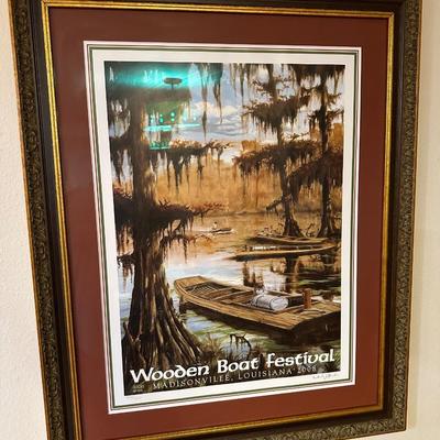 Signed & Numbered Madisonville Boat Festival Framed Print