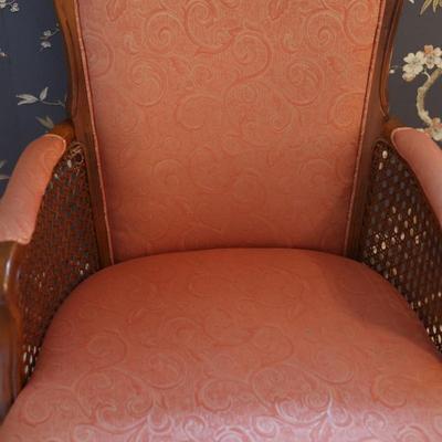 Vintage Cane and Wooden Office Chair