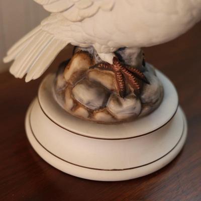 Andrea by Sadek "White Dove" Porcelain Bird Figurine
