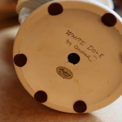 Andrea by Sadek "White Dove" Porcelain Bird Figurine