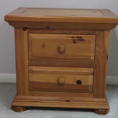 BROYHILL Pine Two Drawer Night Stand