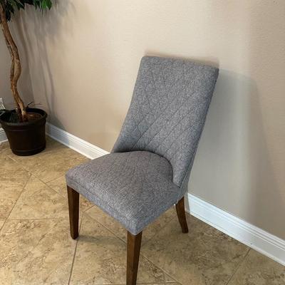 Gray Fabric Accent Chair