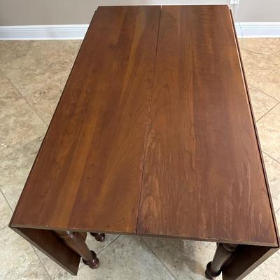 Vintage Solid Wood Drop Leaf Table