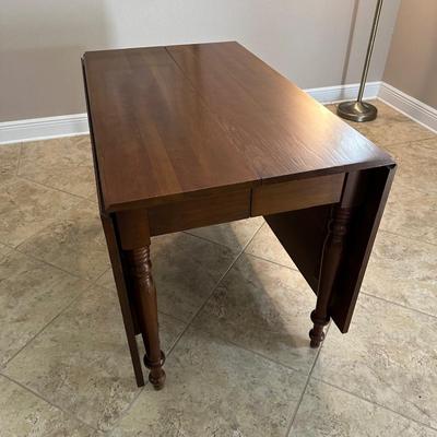Vintage Solid Wood Drop Leaf Table