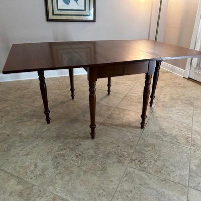 Vintage Solid Wood Drop Leaf Table