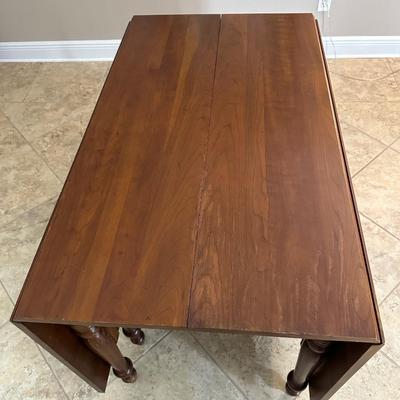 Vintage Solid Wood Drop Leaf Table