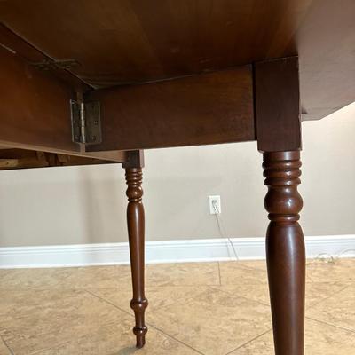 Vintage Solid Wood Drop Leaf Table