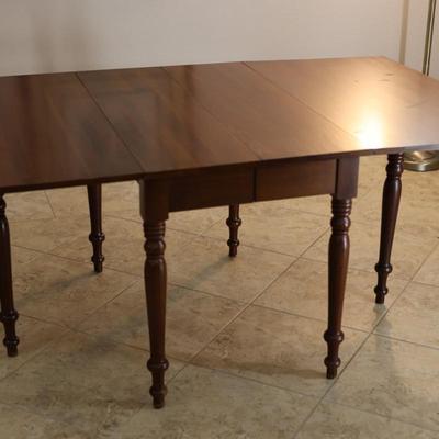 Vintage Solid Wood Drop Leaf Table