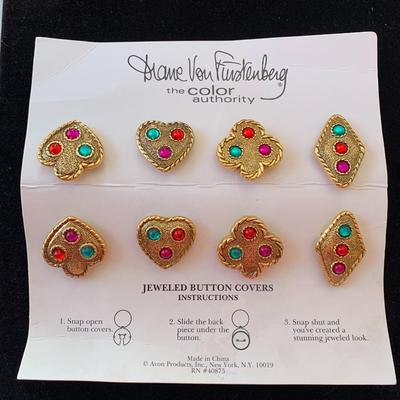 Vintage Button Covers Designer Diane Von Furstenburg