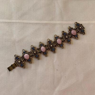 Vintage cabachon filligree bracelet