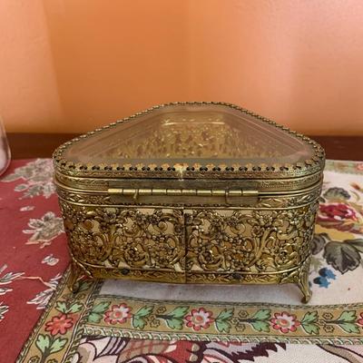 Vintage Brass Trinket Box