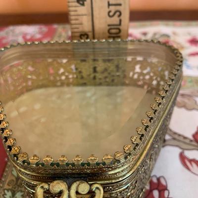 Vintage Brass Trinket Box