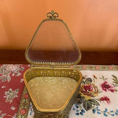 Vintage Brass Trinket Box