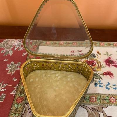 Vintage Brass Trinket Box