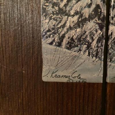 Original J. Kramer Cole Painting on Wooden Panel; signed and dated