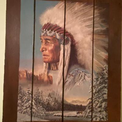 Original J. Kramer Cole Painting on Wooden Panel; signed and dated