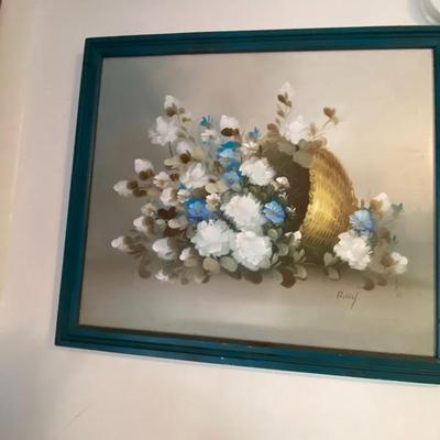 Framed Oil on Canvas Floral Bouquet, Signed Prossy