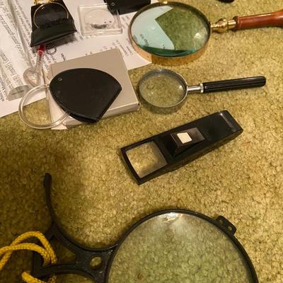 Office Supplies and Magnifying Glass Lot