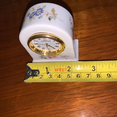 Aynsley miniature clock 2.5" tall